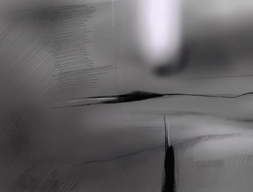 2 фонаря, цифровая живопись, принт